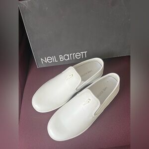 Neil Barrett Ivory Slip-On Men's Loafers 39